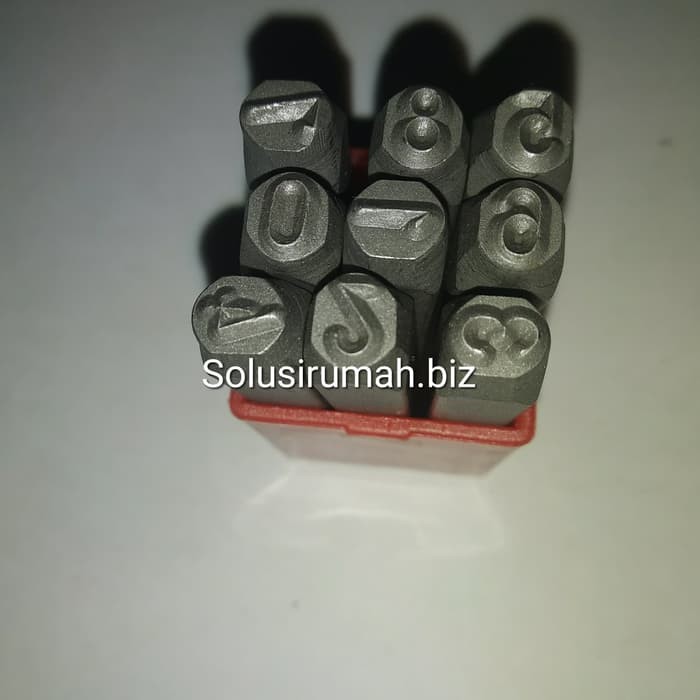 Huruf Ketok Angka 6mm 9pcs Drip Angka Tanpa Huruf