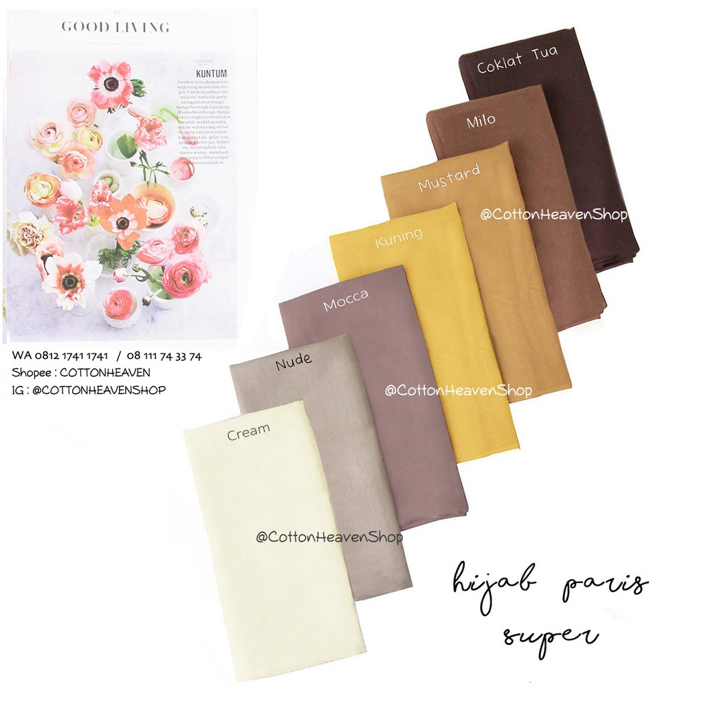 30 Ide Keren Kerudung Paris Warna  Coklat  Milo  For Sprint