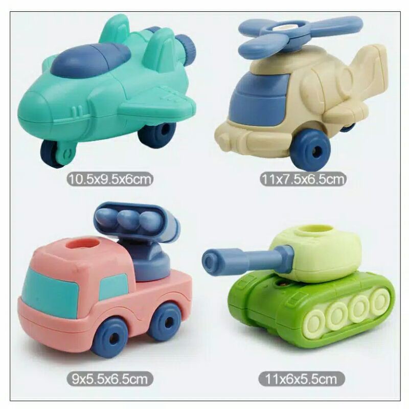 Mainan mobil mobilan bongkar pasang