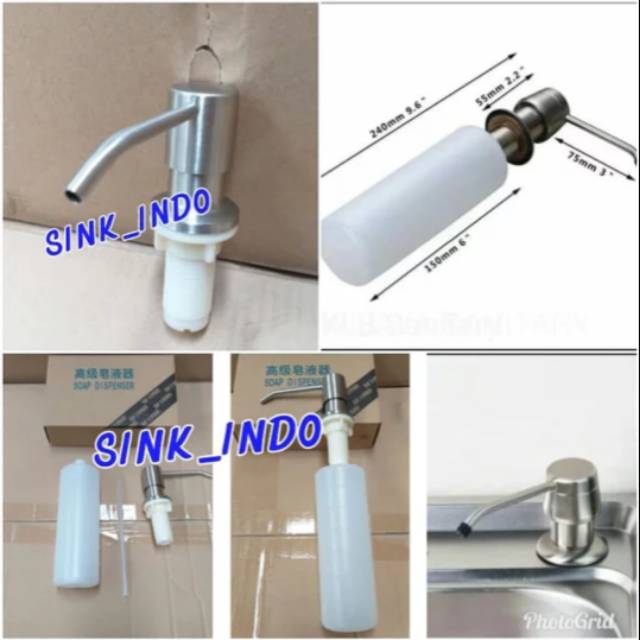 Laris Tempat Sabun Kitchen Sink Bak Cuci Piring Soap Dispenser Sink
