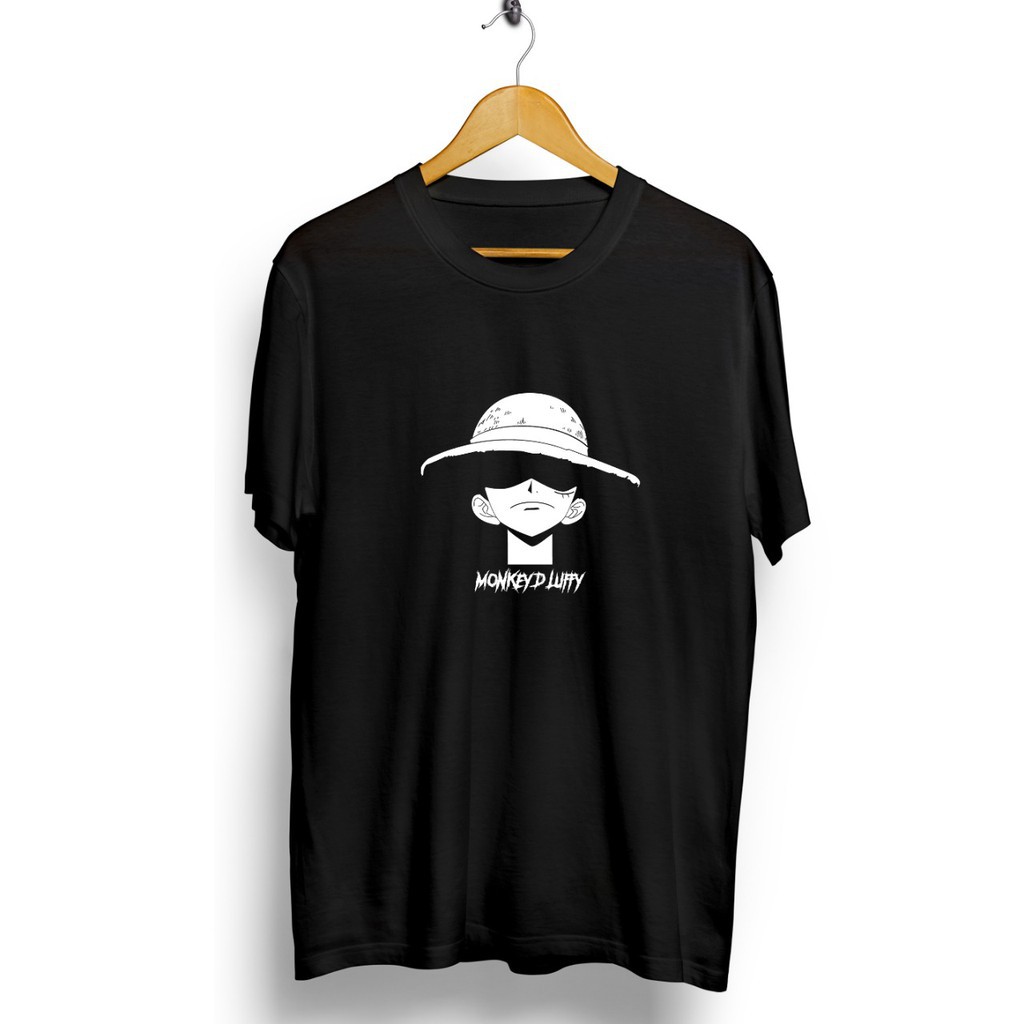 TSHIRT /  LUFFY MONOCHROME / GROSIR ATASAN / KAOS  COMBED 30 S