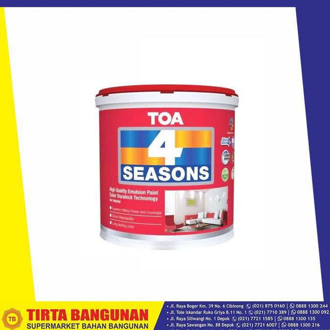 TOA CAT TEMBOK 4 SEASONS 5 KG INTERIOR PUTIH