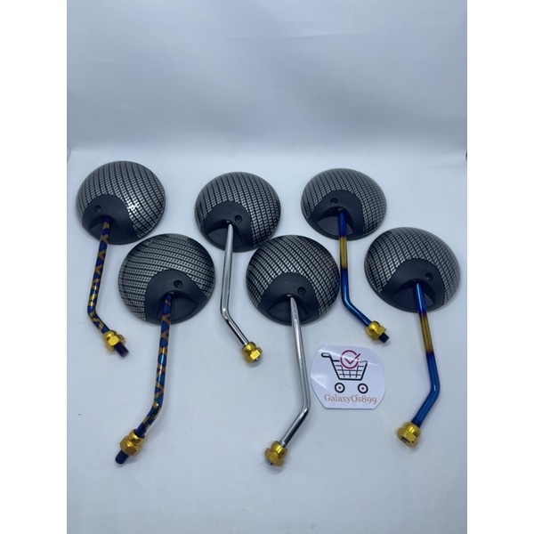 Spion Scopy Carbon Karbon Twotone Kaca Bulat Model Scoopy Variasi Motor Honda Scoopy vario beat