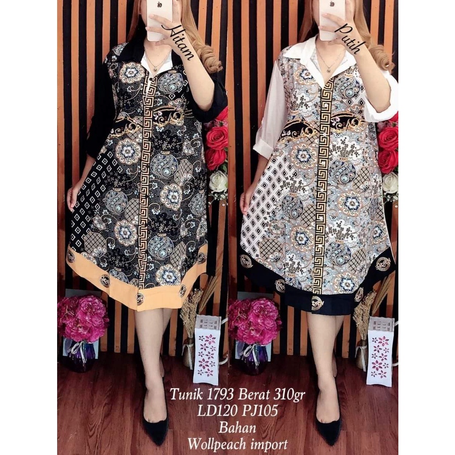 JL5739 tunik JUMBO VR katun silk import bangkok 1793
