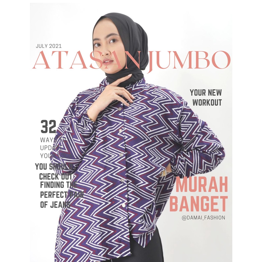 Damai fashion jakarta - baju KEMEJA wanita FLANEL - konveksi murah tanah abang
