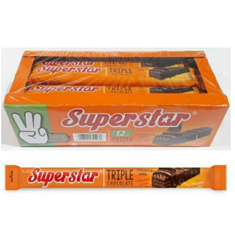 

WAFER SUPERSTAR TRIPLE CHOCOLATE 12 PCS