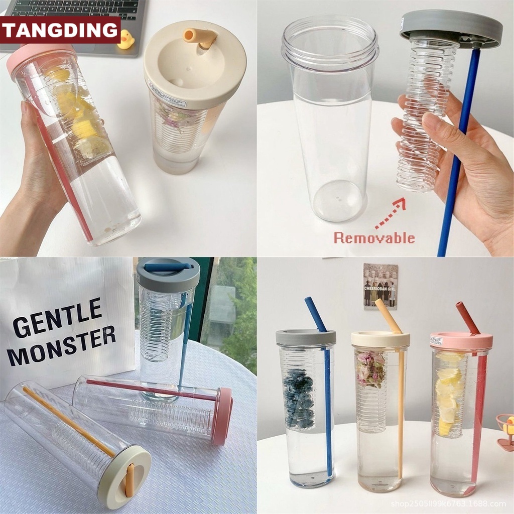 【COD Tangding】700ml Straw Cup INS Water Cup Students Teacups Outdoor Drinking Cup Picnic Travel Supplies