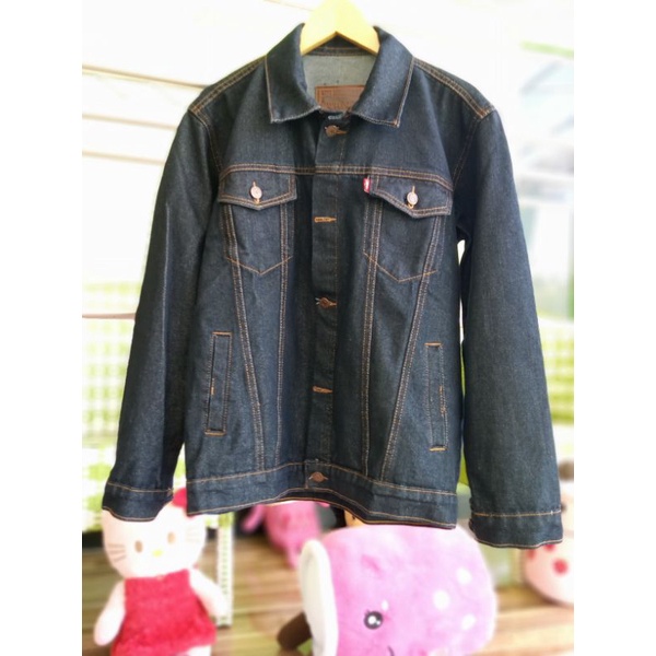 JAKET JEANS HITAM GARMENT JAKET OVERSIZ  PRIA/WANITA