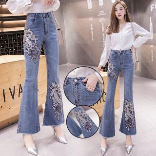 Celana Panjang Model Longgar Lurus High Waist Bahan Denim Celana Panjang Model Longgar Lurus High Waist Bahan Denim