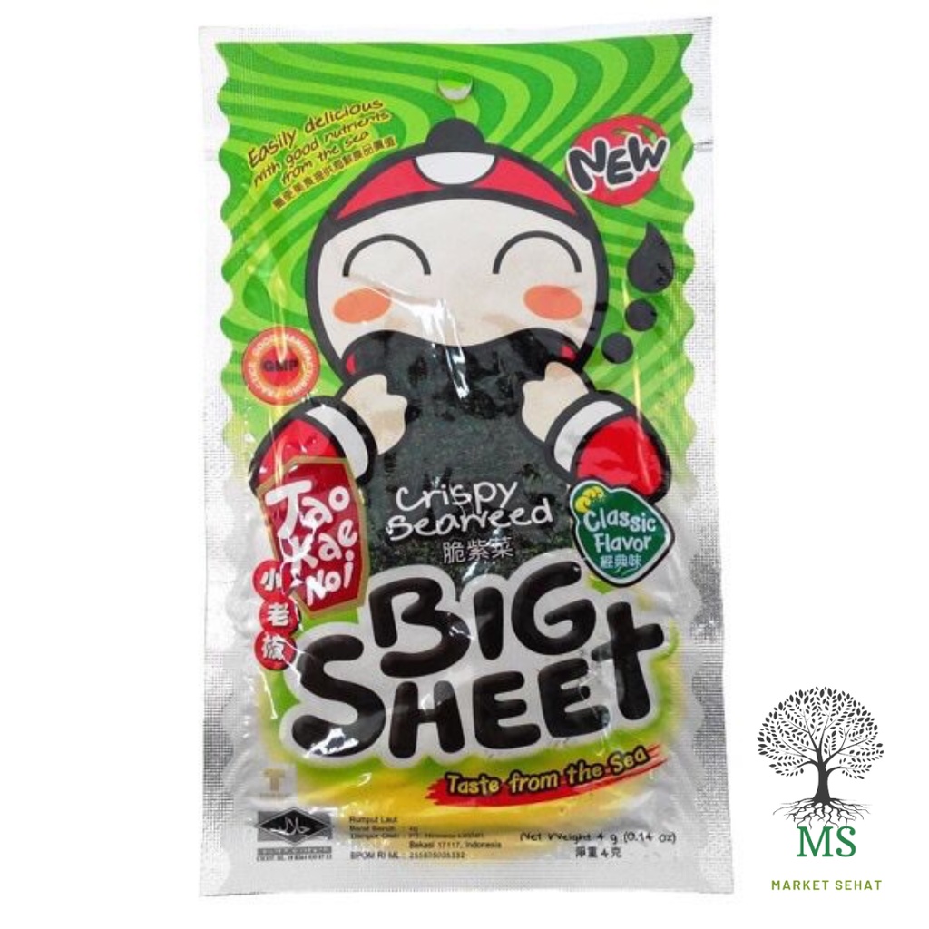 

Tao Kae Noi Crispy Seaweed Big Sheet 4gr/Snack Rumput Laut