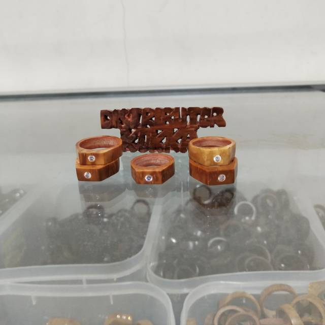 ( SUPER MIURAH ) Grosir 5 pcs cincin kokka kaukah kaokah fukakah koka plat mata 1 kecil coklat