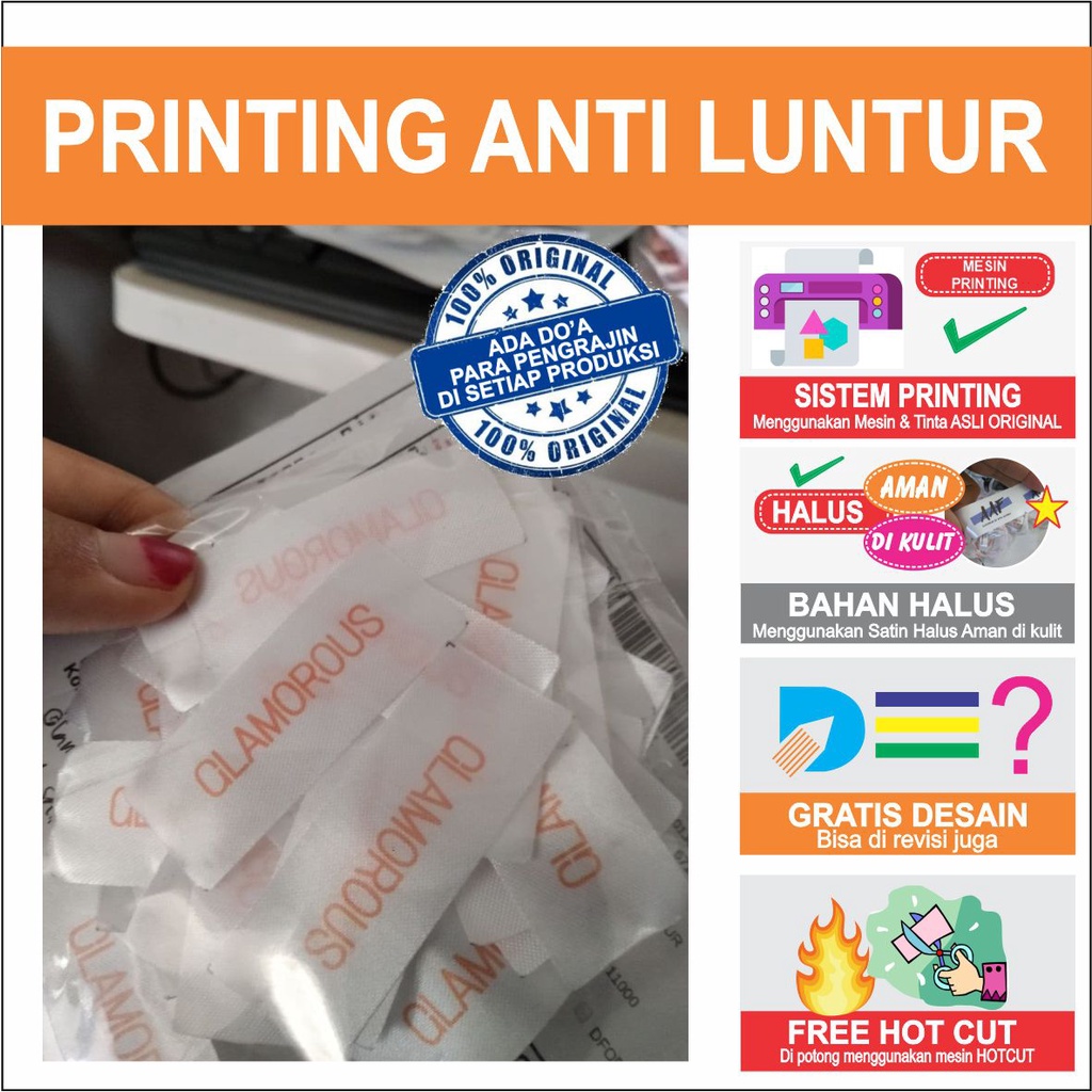 LABEL HIJAB  LABEL SATIN  TAG HIJAB  LABEL KAOS LABEL CUSTOM LABEL SATUAN LABEL BAJU SATUAN