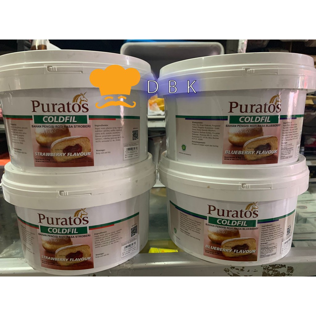 

Selai filling PURATOS COLDFIL edition 500gr blueberry strawberry dll