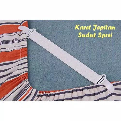 ~ PIYOSHI08 ~ Tali Karet (1 SET isi 4 PCS) Strap Pengencang Pengait Pengikat Ujung Sprei Kasur PR10