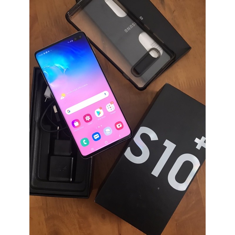 Jual HP Handphone Bekas Samsung S10 Plus 8/128gb Fullset Siap pakai HP Seken Second Berkualitas