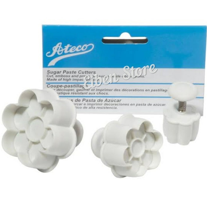 

Ateco Sugar Paste Cutter 6 Petal Flower set-3 /Ateco Flower Petal Cutter Set 3 pc