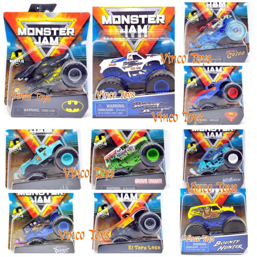MONSTER JAM zombie pirate cruise MOHAWK WARRIOR scobby doo grave digger el toro loco max d soldier r