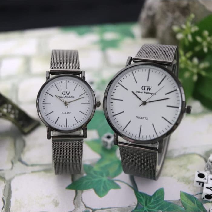 Jam Tangan Couple Daniel Wellington Rantai Pasir PG-1235 Buruan
