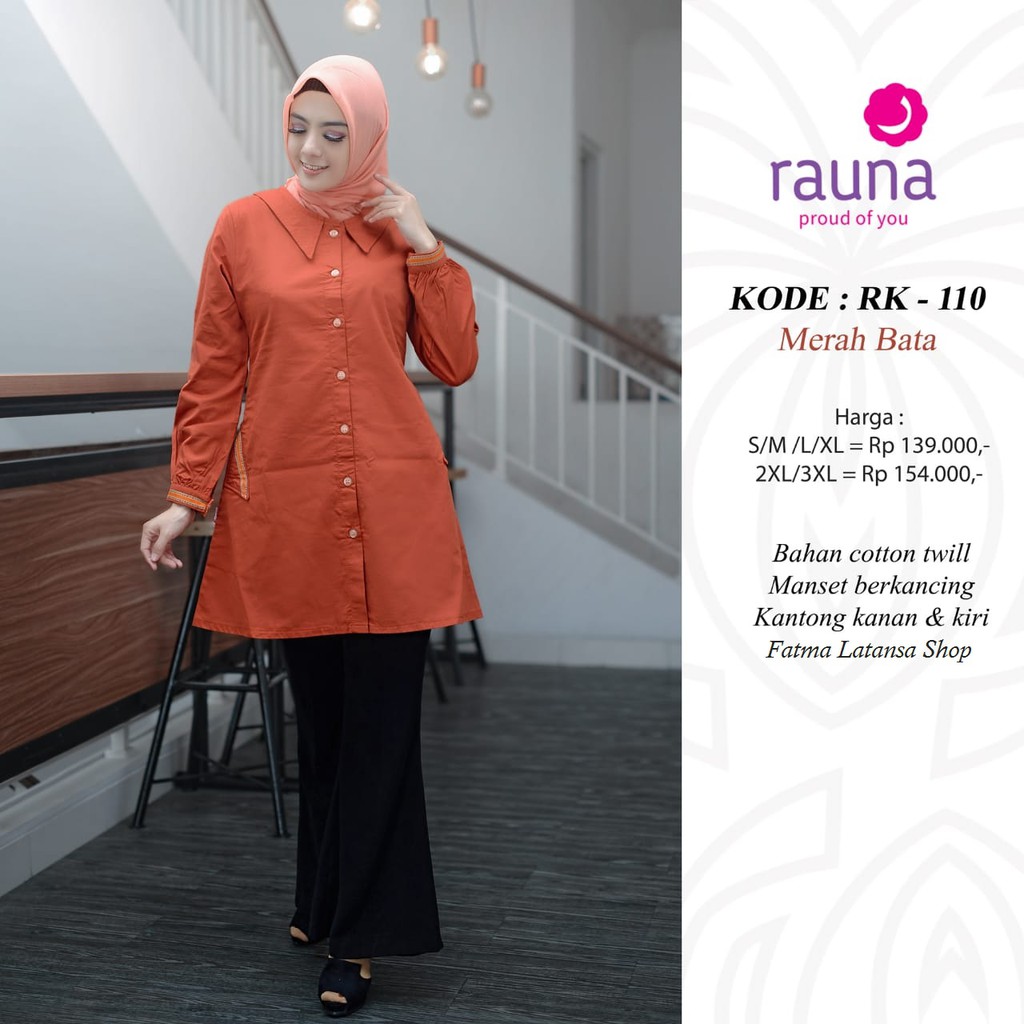 atasan wanita/ rauna rk 110 / baju wanita / atasan dewasa/ tunik perempuan