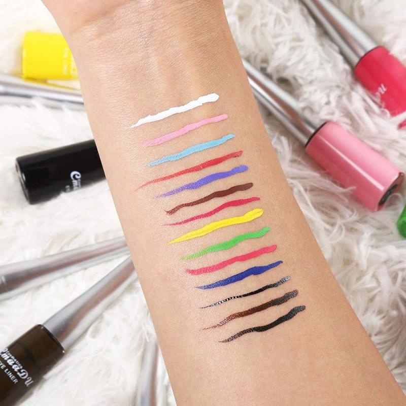 CMAADU Colorful Neon Liquid Matte Eyeliner Cair Warna Warni Tahan Air