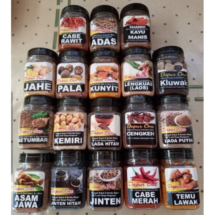 

BUMBU KERING BERBAGAI MACAM DAN REMPAH REMPAH ANEKA MASAKAN BY DAPUR ONA READY STOCK