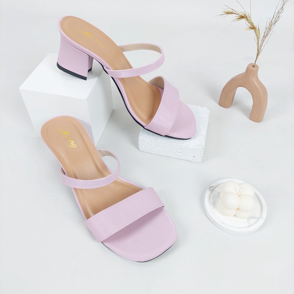 JY MSH 07 Sandal High Heels Hak Tahu Tali Chunky Wanita Impor Murah