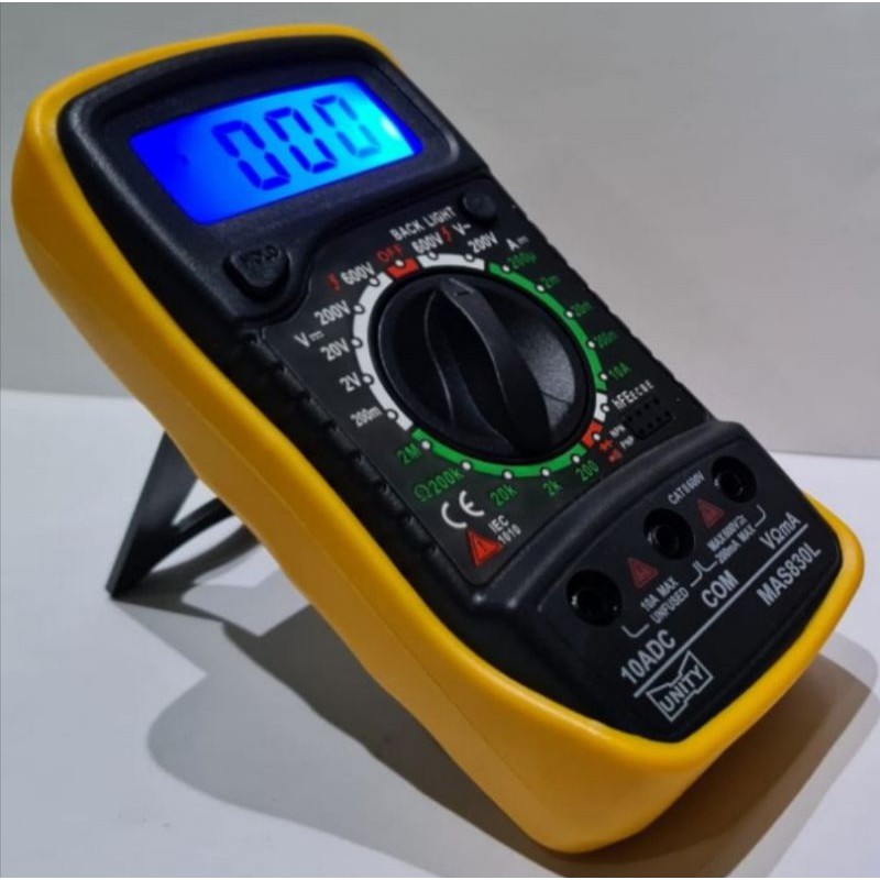 Multitester Multimeter Avometer Digital MAS830L DT-830L Backlit LCD