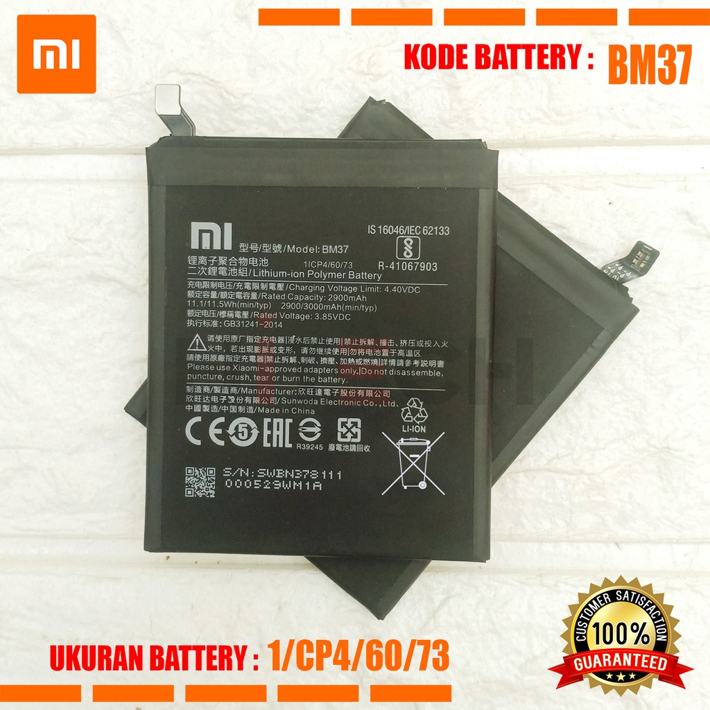 Baterai Battery Original Xiaomi BM37 / MI 5S PLUS