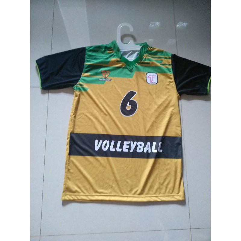 Jersey voli BNI gold emas