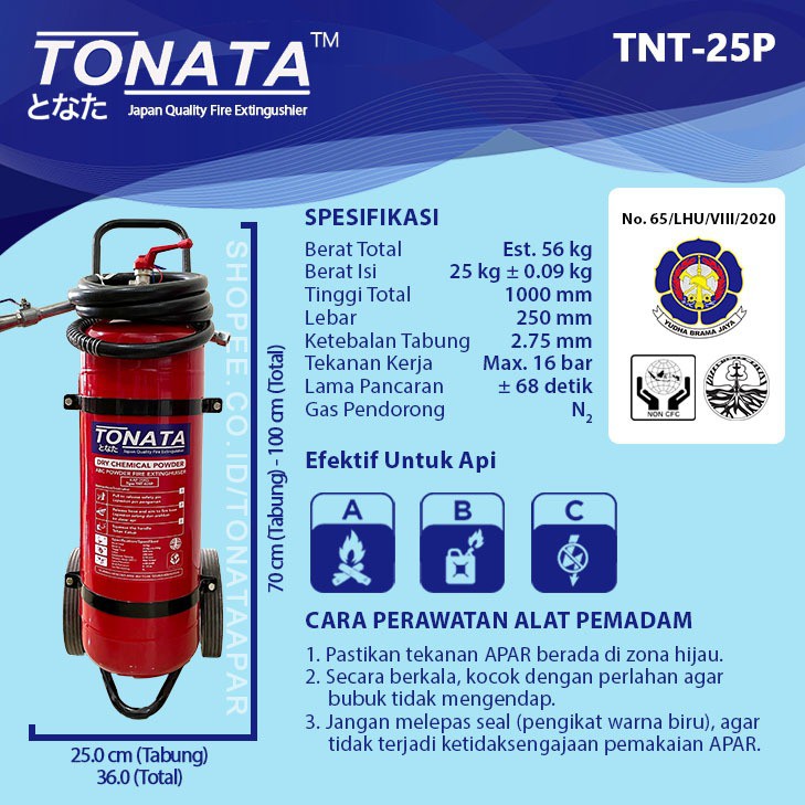 APAR 25 KG Bubuk ABC Powder TONATA / Set Komplit