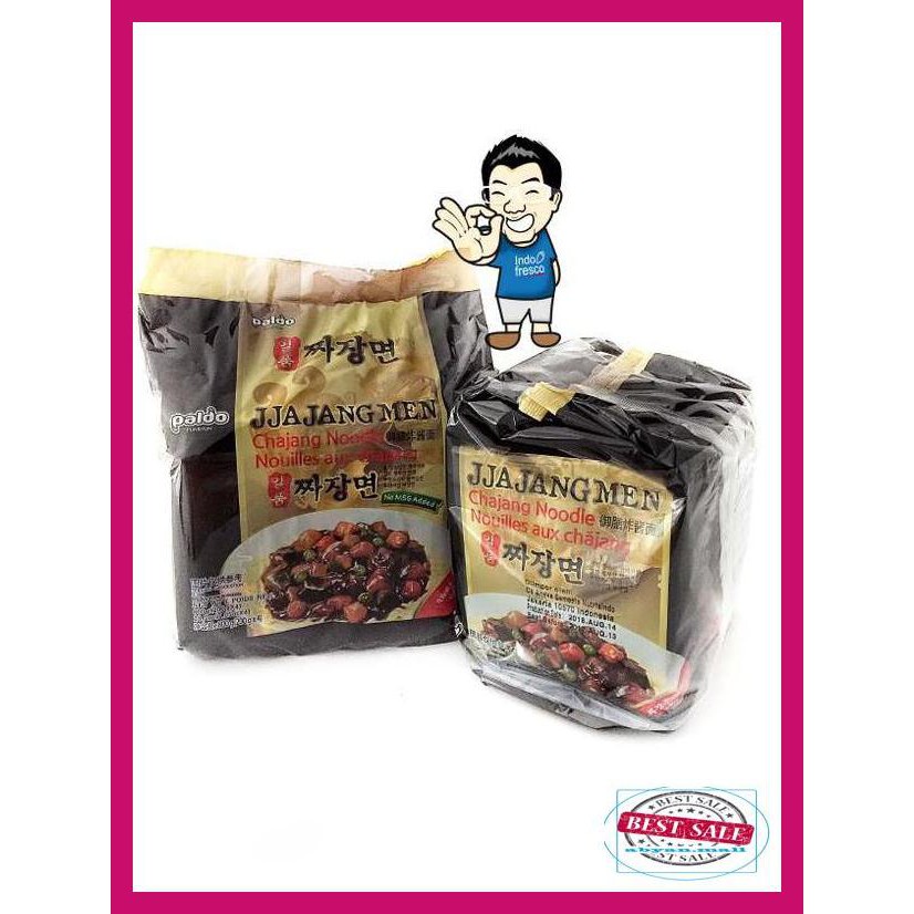 

68Ty8Yg- Paldo Jjajangmen/ Jjangmyeon Black Bean Sauce Noodle- Mie Instant 7Rtyr67-