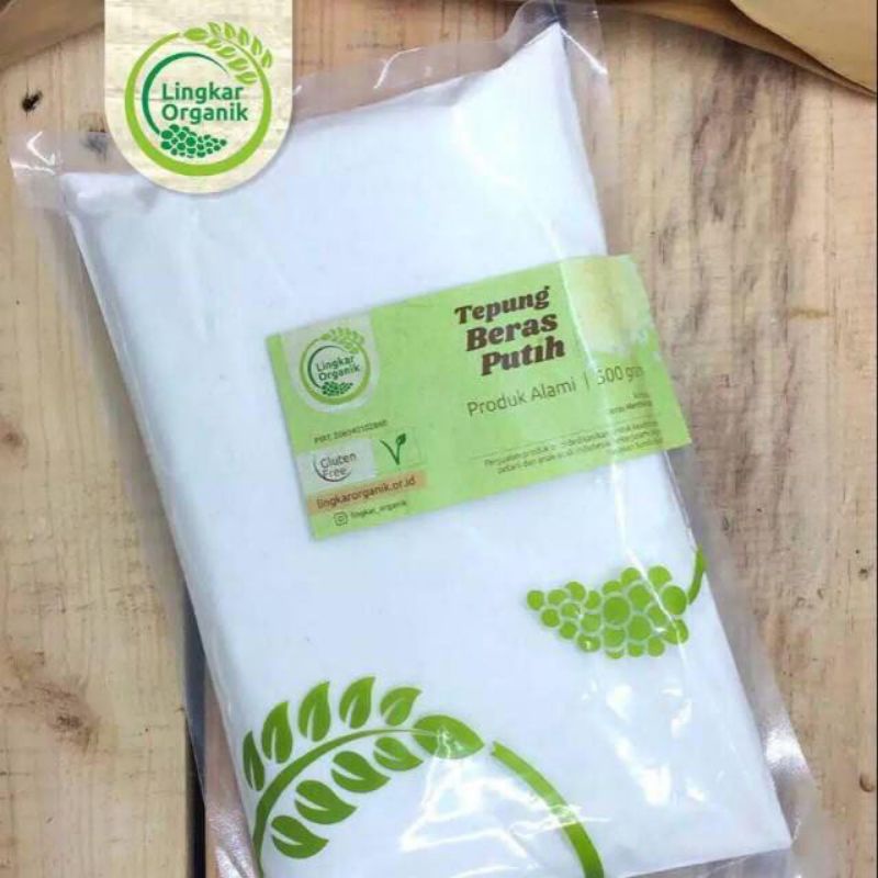 Tepung Beras Putih Lingkar Organik - Gluten Free - MPASI - Kemasan 500gram