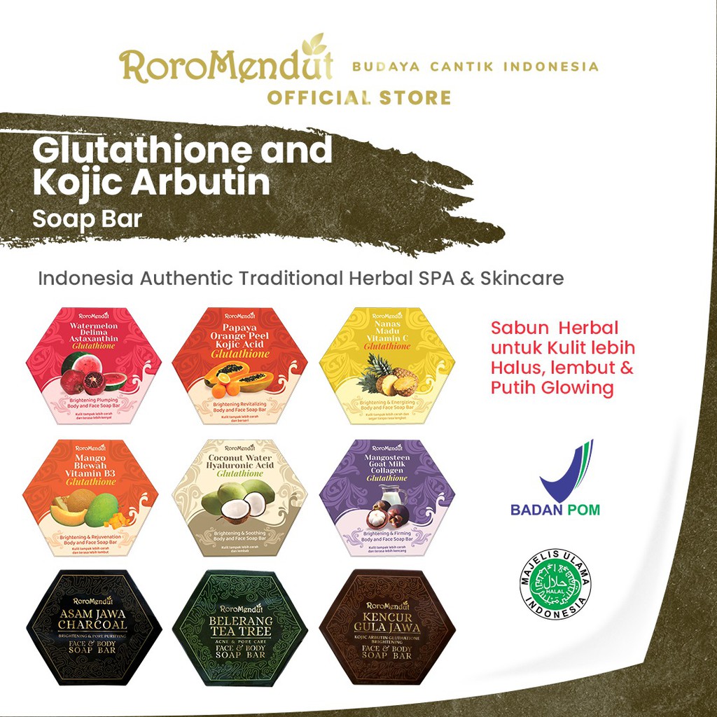 

Roro Mendut Glutathione & Kojic Arbutin All Series