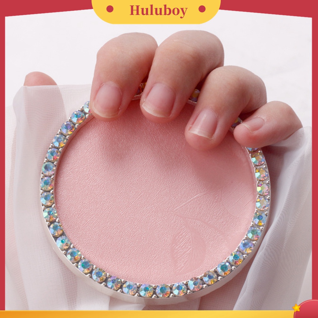 Huluboy Huluboy♡ Nampan Display Kuku Palsu Bentuk Bulat Aksen Mutiara Berlian Imitasi Untuk Salon