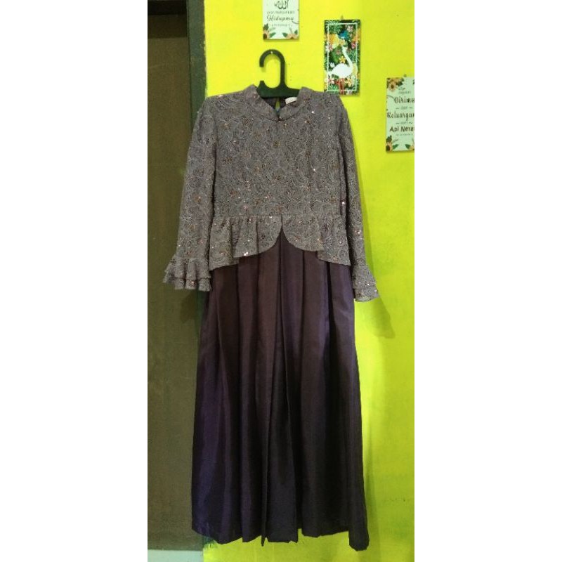 #cuci gudang# preloved gaun mewah warna ungu