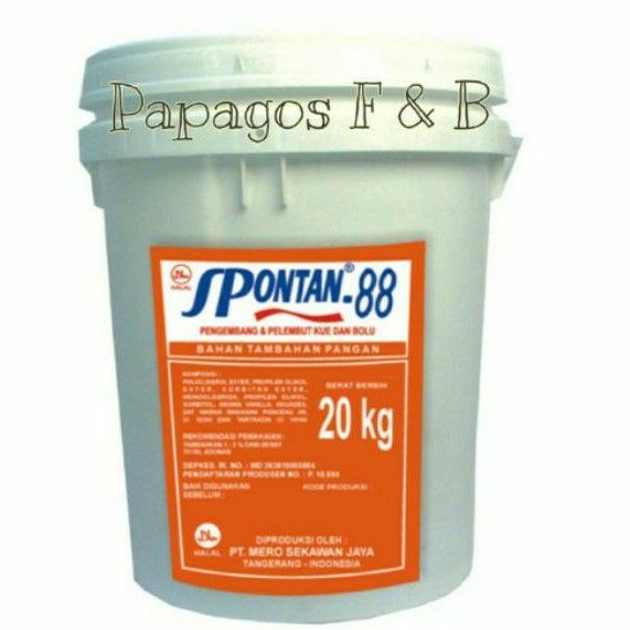 

Sp Pelembut Pengembang Kue Spontan 88 Emulsifier repck 500 gr / gram