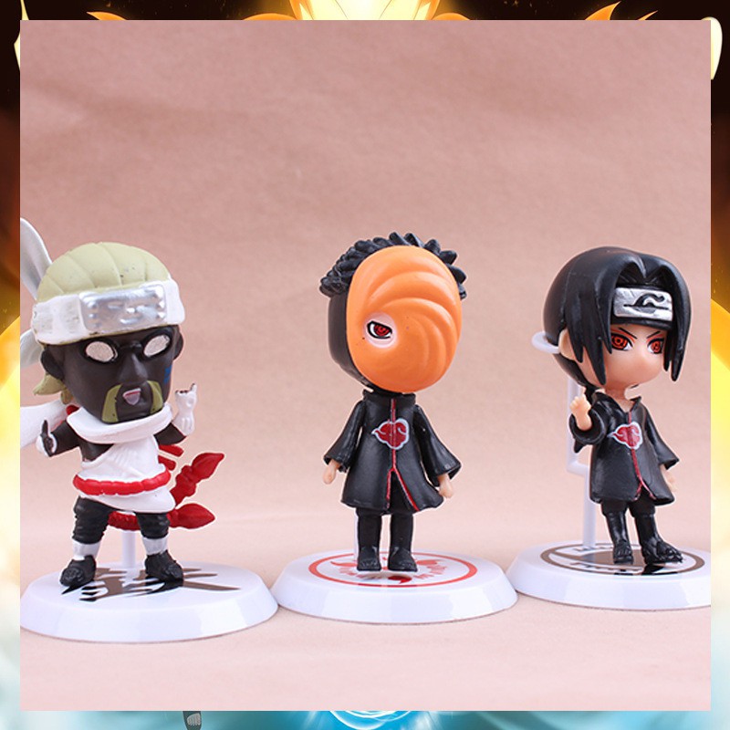 6pcs Patung Anime Jepang Naruto PVC Hinata Sasuke Itachi Kakashi Sakura Action Figure Anak Model Boneka Mainan Koleksi Hadiah