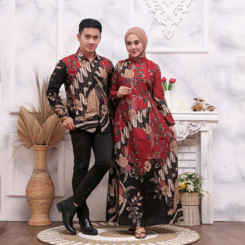 SET BAJU BATIK SARIMBIT GAMIS COUPEL SARIMBIT SERAGAM KELUARGA ANAK FAMILY SET MODERN PEKALONGAN 2