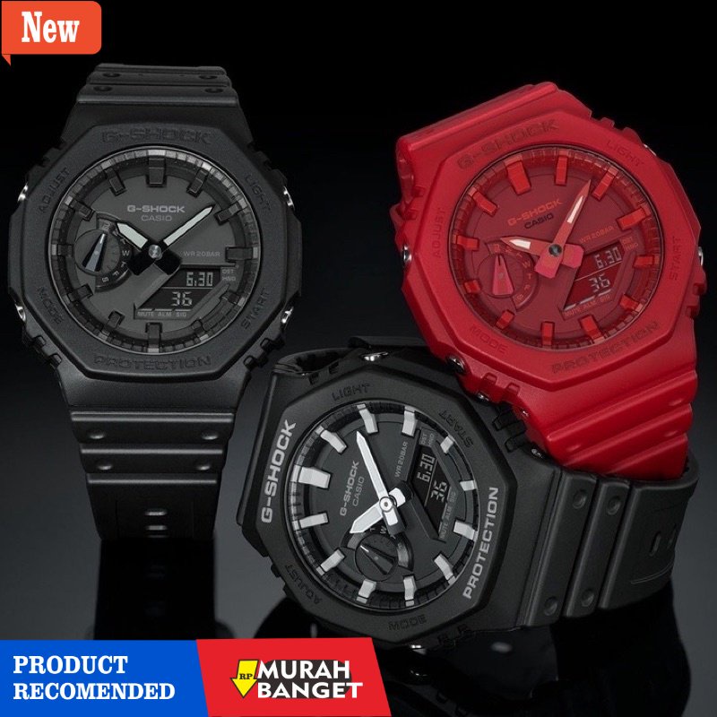 Jam tangan couple terbaik- Jam Tangan Pria G-Shock GA-2100 Dualtime 1905 Tali Rubber JES