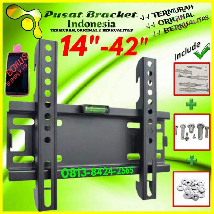 Bracket TV 14&quot; s/d 42&quot; Waterpass | IMPORT | Super Quality | IZ.PO-001