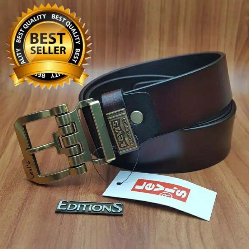 Sabuk kulit asli/ikat pinggang pria kulit asli best seller genuine leather gesper pria kepala robot
