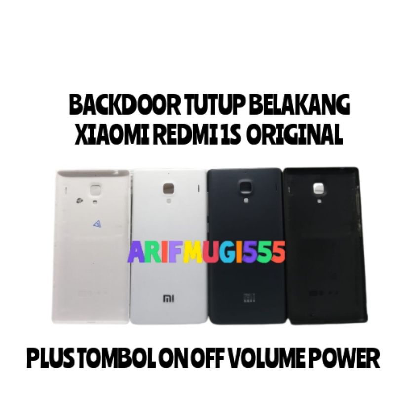 BACKDOOR BACK COVER CASING TUTUP BELAKANG XIAOMI REDMI 1S ORIGINAL