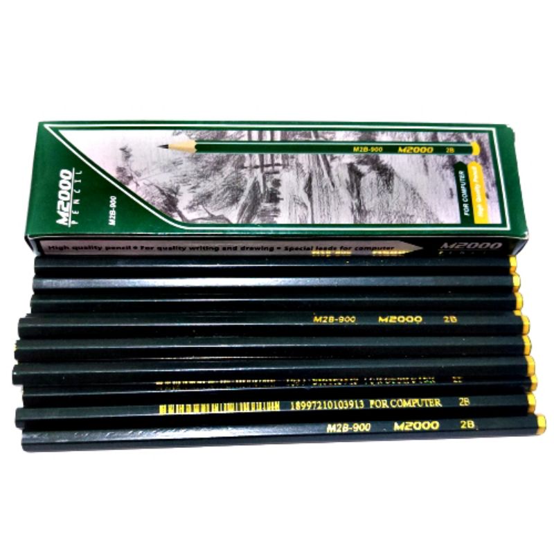 [ERA] Pensil 12pcs Pensil 2B For Computer High Quality M2000