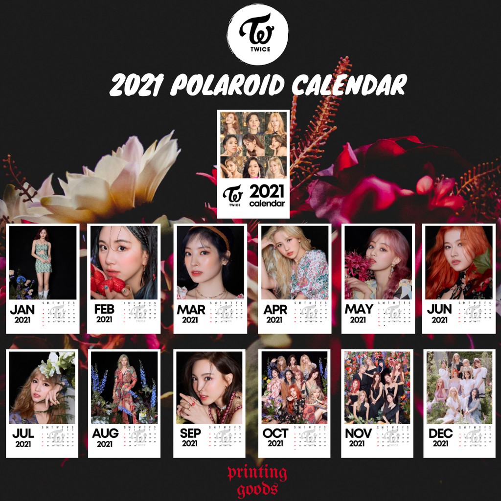 

TWICE CALENDAR 2021 / POLAROID CALENDAR / KALENDER POLAROID TWICE KALENDER TAHUN 2021