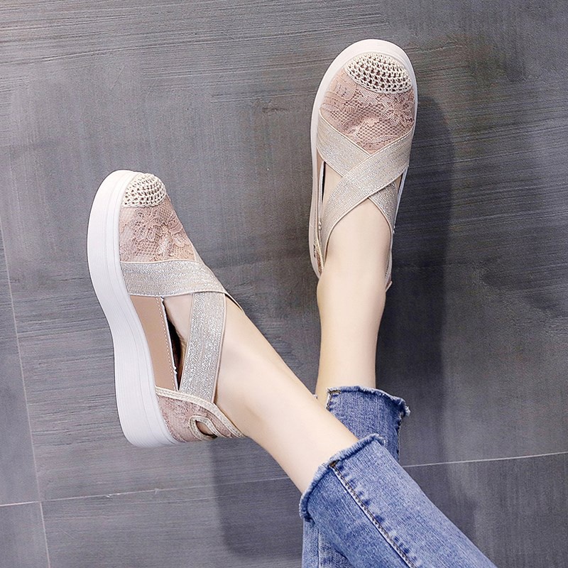 COD POS H-18 Sepatu Sandal Wedges Fashion Wanita Korea Style Import Premium