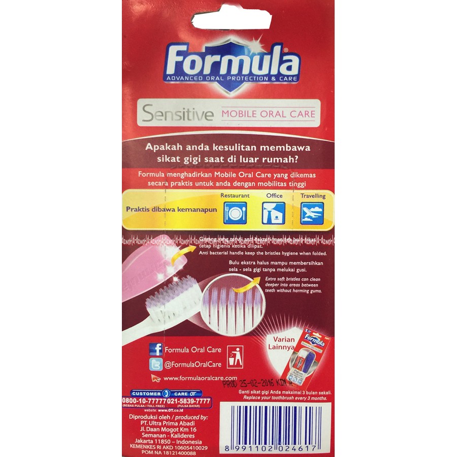 Formula Sikat Gigi Formula Sikat Gigi Mobile Oral Sikat Gigi Untuk Travelling Toothbrush Travel 1set Sikat Gigi Lipat Dan Odol Toothpaste