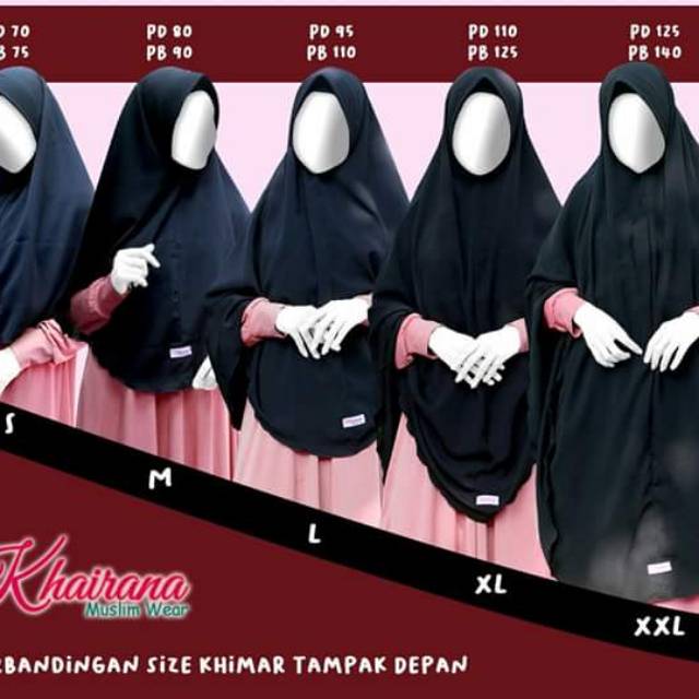 Khimar khairana size L yoris  pad antem