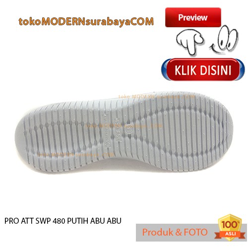 PRO ATT SWP 480 PUTIH ABU ABU Sepatu Wanita Sepatu Slip On Karet