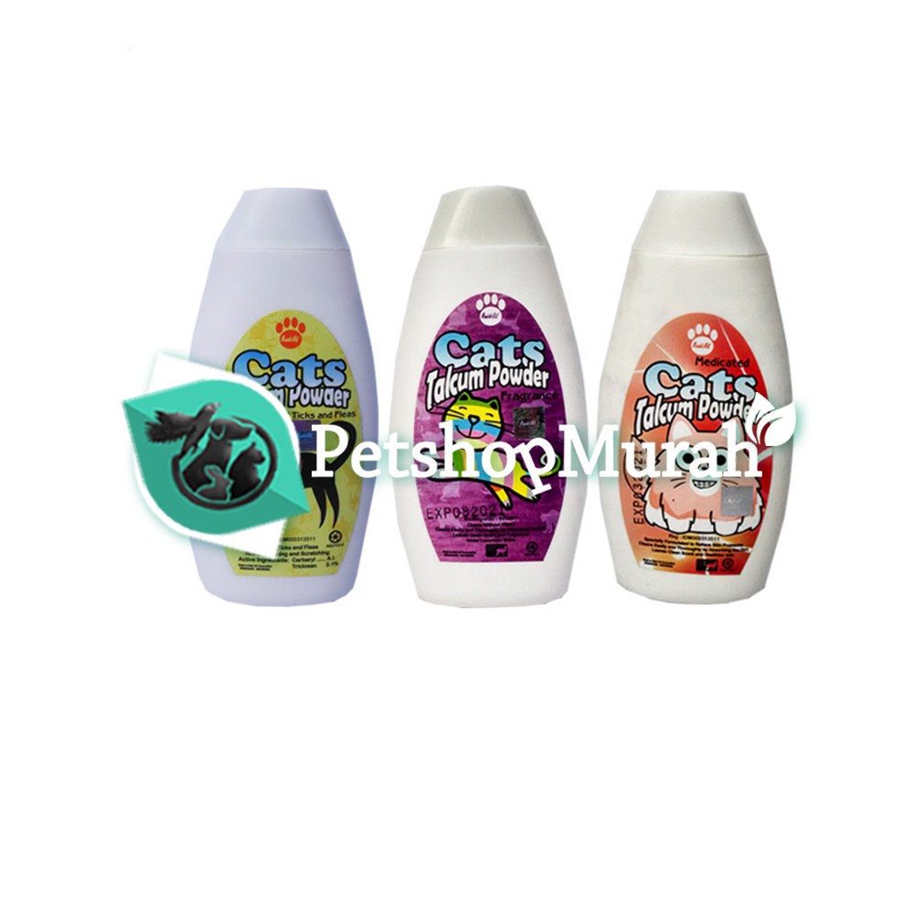 CAT POWDER All Varian, Bedak Kucing 100gr Fragrance/Anti Tick/ Medicated