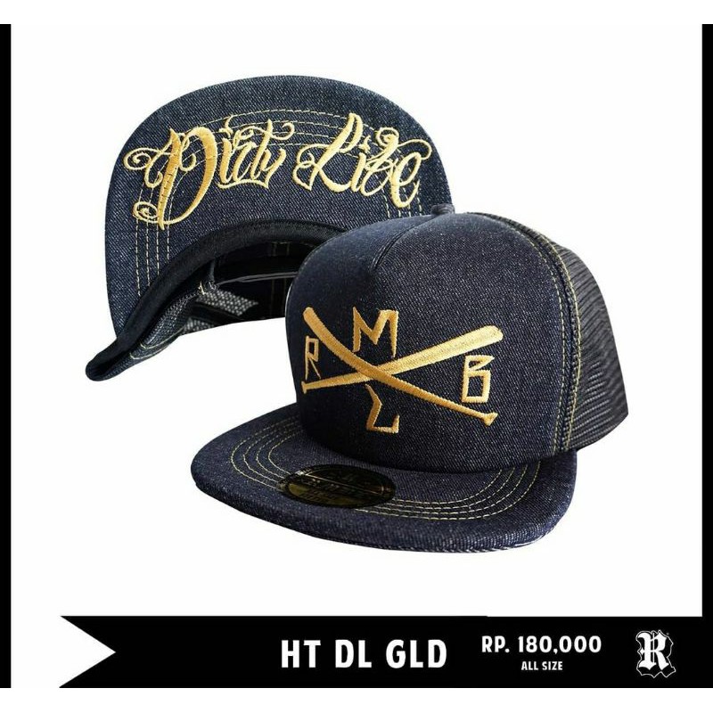 Topi Rumble DL GOLD ORIGINAL / topi pria keren / topi rumble / rumble original